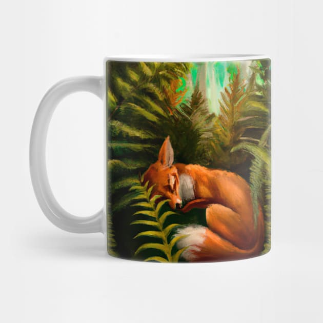 Fox among ferns 3 by Katrin Moth